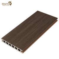 Plancher composite WPC antidérapant haute résistance au design carré brossé pour l'extérieur des piscines et les jardins