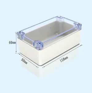 निविड़ अंधकार प्लास्टिक के बाड़े बॉक्स इलेक्ट्रॉनिक साधन मामले विद्युत परियोजना आउटडोर जंक्शन बॉक्स के साथ पारदर्शी कवर