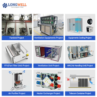 LONGWELL 175mm EC Motor 115v 220v 170W EC Ventilateur centrifuge incurvé vers l'arrière avec support pour AHU ,FFU, échangeur d'air