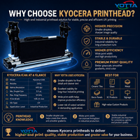 Imprimante hybride UV Yotta R5000 5m avec têtes Kycera Kj4A pour l'impression de films souples flexibles, l'industrie publicitaire, les bannières, l'impression de grandes bannières