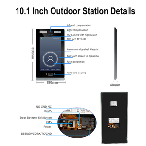 Intercomunicador de Seguridad para Apartamentos, Pantalla Táctil de 10 Pulgadas, Video <span class=keywords><strong>IP</strong></span> de 2MP, Reconocimiento Facial, Solo Estación Exterior Tuya, Precio - Product Image 4
