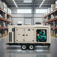 Groupe électrogène diesel sur remorque super silencieux 15 kW 20 kW 25 kW pour usage domestique, portable, de secours 20 kVA 25 kVA 30 kVA