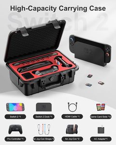IP67 boîtier étanche mallette à outils pour Switch <span class=keywords><strong>2</strong></span> étui anti-poussière de grande capacité pour Console Dock Pro contrôleur <span class=keywords><strong>2</strong></span> chargeur Joy-Cons - Product Image 2