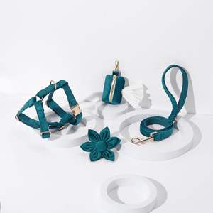 ペットハーネスセット<span class=keywords><strong>2025</strong></span>犬用ベルベット襟付きハーネスセットカスタムブランド - Product Image 2