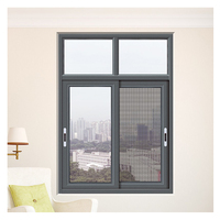 Pantallas de seguridad personalizadas para ventanas abatibles Marcos de ventana de aluminio de triple acristalamiento Barras antirrobo Estilo abierto oscilante para el hogar