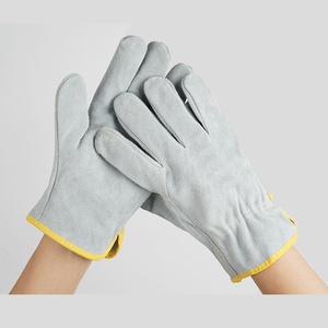 Luvas De Segurança De Trabalho Industrial Rosa Vermelho Couro De Couro Completo Anti-Slip Tig Luvas De Soldagem Para Proteção De Mão Export Grade - Product Image 5