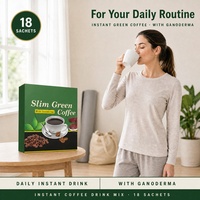 Mélange de café instantané vert amincissant pour adultes avec Phaseolamine et L-Carnitine – Poudre de supplément à base de plantes pour une détoxification naturelle