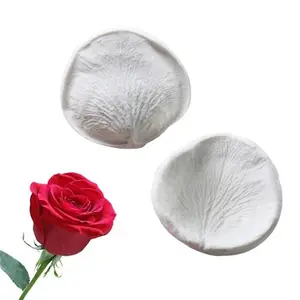 Rose Petal Veins Silicone Flower Fondant Decorating Molds 3D Pastry Chocolate Cake Homemake Baking Tools