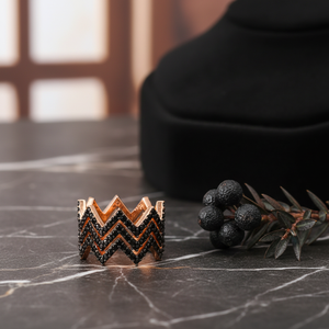 Anillo Triple Zigzag con Circonitas, Joyería Turca Hecha a Mano, Plata de Ley 925 al por Mayor - Product Image 3