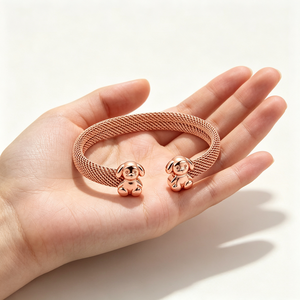 Preguntar por catálogo Oso Moda Mujer Joyería de acero inoxidable Joyeria Regalo Brazalete Pulsera de malla al por mayor - Product Image 1
