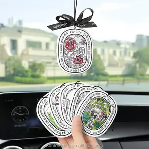 Cheap price different smells air freshener fashionable car pendant custom paper auto hanger paper car air freshener