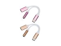 Câble audio USB C de type C mâle vers prise audio femelle 3,5 mm, adaptateur pour casque et écouteurs, câble séparateur en Y