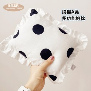 Estilo nórdico puro algodão pequeno quadrado sesta travesseiro macio bebê calmante almofada com renda impressa digital para dormir - Product Image 6
