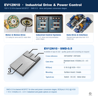 100V 12A N-Channel MOSFET EV12N10 SMD-0.5 EvolE SMD-0.5 Seri Trench High Voltage Switching Industrial Power Supply