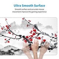 Tapis de Souris Gamer XXL Antidérapant en Caoutchouc Motif Sakura Japonais avec Impression de Logo Personnalisé pour Bureau et Maison