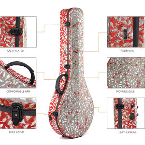 Table de classe <span class=keywords><strong>mandoline</strong></span> étui de guitare en fibre de verre coque dure Compression antichoc instrument <span class=keywords><strong>sac</strong></span> et étui - Product Image 3