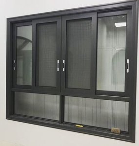 Nhà Sản Xuất Giá Hiện Đại Nhà Cửa Sổ Nướng Thiết Kế Mới Champagne Màu Nhỏ Nhôm Kính Trượt Cửa Sổ Để Bán - Product Image 2