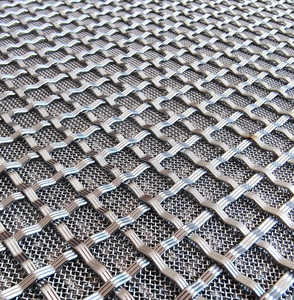 Maille de fil métallique tissée en acier inoxydable de qualité supérieure avec des trous en forme de diamant - Insert décoratif pour la conception de maisons modernes et les meubles de luxe - Product Image 3