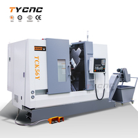 Tour à lit incliné horizontal TCK56, machine à tourner CNC à 6 broches A2, pour le traitement des métaux