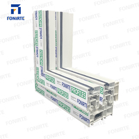 FONIRTE Vente chaude Profil PVC/UPVC de haute qualité, moderne, à bas prix, insonorisé, série 80 mm, 2,5 rails, pour fenêtres de bâtiment, durable