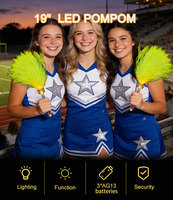 Neonglo Wiederverwendbares 19-Zoll LED-Pompom-Piñata-Spielzeugset - Für den Innenbereich bei Geburtstagen, Abschlussfeiern, Diwali & Neujahrsfeiern