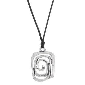 Collar de Cadena de Cuerda con Colgante de Corazón en Espiral Vintage, Joyería Boho con Pentagrama, Unisex, para Regalo - Product Image 5