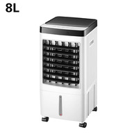 Enfriador de Aire con Ahorro de Energía y Enfriamiento por Agua, con Control Remoto para el Hogar, Agrega Hielo y Agua, Temporizador de 3 Velocidades, 2-8 Horas