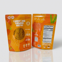 Sacs d'emballage personnalisés pour biscuits et gâteaux, Doypack Mylar à fenêtre découpée, refermables avec fermeture éclair, pour Arepas, Tortillas et Snacks