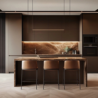 Ensemble de cuisine tout-en-un personnalisé avec évier et quincaillerie pour appartement et hôpital
