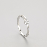 Ada Jewelry - Anillo de Plata de Ley 925 con Diseño Simple para Mujer