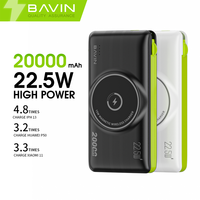 Havin prix de gros logo personnalisé Portable affichage Led QC3.0 22.5w charge rapide 20000mah batterie externe avec chargeur sans fil PC067