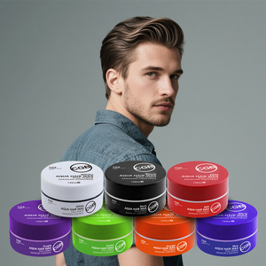 Coiffure professionnelle 150G 7 parfums pommade hydratante sans flocons <span class=keywords><strong>forte</strong></span> tenue pour hommes <span class=keywords><strong>cire</strong></span> de cheveux de mode bio - Product Image 1