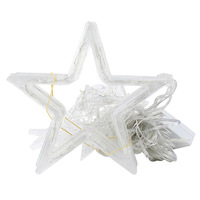 Guirlande lumineuse LED en forme d'étoile à énergie solaire Décorations de mariage d'intérieur pour rideaux Extérieur Usa Matière plastique