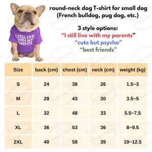 Camiseta divertida con letras de Pugdog Bulldog, ropa de verano transpirable y humorística para perros pequeños - Product Image 5