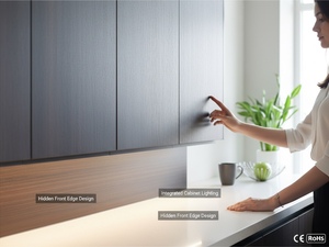 Sistema di Illuminazione Moderno Senza Maniglie <span class=keywords><strong>per</strong></span> Armadietti, Profilo <span class=keywords><strong>LED</strong></span> in Alluminio <span class=keywords><strong>per</strong></span> Cucina e Dispensa YB1041-21 - Product Image 4