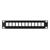 Modul Keystone 1U 10 Inch Kosong/Tanpa Kabel, Panel Patch UTP Kosong untuk Kabel Jaringan dan Pengkabelan Pusat Data