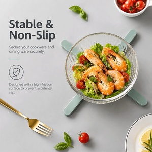 Sous-plat pliable résistant à la chaleur 230°C en silicone de qualité alimentaire non absorbant, peu encombrant, facile à nettoyer et compatible lave-vaisselle - Product Image 1