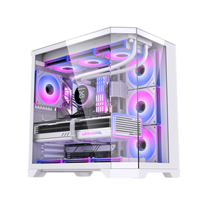 LOVINGCOOL Case <span class=keywords><strong>PC</strong></span> con Schermo di Intrattenimento Oversize, Cubo in Vetro con Vista Panoramica, Cabinet per Computer ATX, Torre per Giochi con Raffreddamento a <span class=keywords><strong>Liquido</strong></span> - Product Image 2