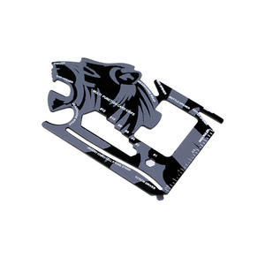 Navaja Multifunción con Cabeza de Tigre y León, Acero Inoxidable, 8.5x5.3cm, Herramienta de Supervivencia para Exteriores, Equipo de Camping - Product Image 1