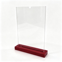 Support de menu en acrylique transparent A4 pour table, présentoir de prospectus pour magasin, bureau et événement