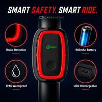 Feu arrière intelligent Carbonrevo pour trottinette électrique – Longue durée, installation facile pour la ville, ajustement parfait