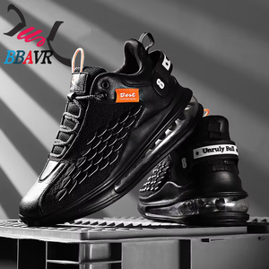 Zapatos Deportivos Masculinos de Tela de Algodón PU Transpirable Negros para Primavera, Otoño e Invierno, Nivel Superior - Product Image 4
