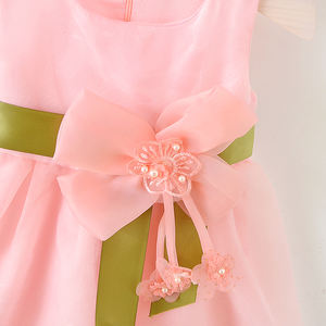 Vestido de Fiesta para Bebé Niña, Diseño 2022, Vestidos de Organdí con Lazos para Recién Nacidas - Product Image 5