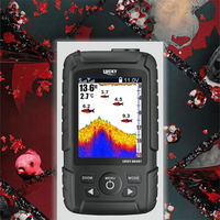 LUCKY Sonar de pêche sans fil portable, portée de détection de 0,7 à 45 m, fréquence de 125 kHz, matériau ABS, écran LCD, étanche IP68