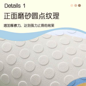 แผ่นรองอาบน้ำพีวีซีรูปฮิปโปน้อยแสนสุข รูปทรงสี่เหลี่ยมผืนผ้า กันลื่น ลายการ์ตูน สำหรับห้องน้ำ เด็กอาบน้ำ ใช้ในห้องน้ำ - Product Image 5