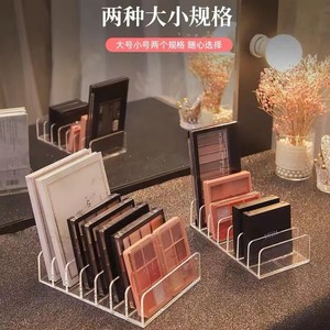 Eyeshadow Palette Storage <b>Box</b> Transparent Plastic Desktop <b>Makeup</b> Organizer Cosmetic Shelf With Dividers For Blush Powder - Product Image 4