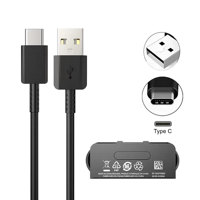 Original Type-C Fast Charging Smart Cable 1m USB C Cable for Samsung Galaxy S20 S10 S9 S8 Note 10 Compatible with S21 S21+