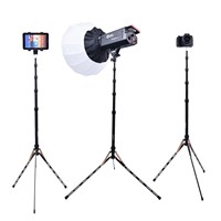 Trépied professionnel ODM pour appareil photo et vidéo, trépied en alliage d'aluminium de 2,2 m, support pour anneau lumineux LED pour TikTok et studio photo