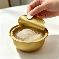 Bol en aluminium de 80 ml pour aliments, idéal pour les nids d'oiseaux, le porridge d'ormeaux, les céréales complètes, les soupes et la mise en conserve de légumes