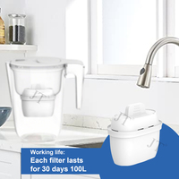 Cartouche de filtre à eau certifiée NSF42 au charbon actif pour la carafe à eau domestique b R-ita